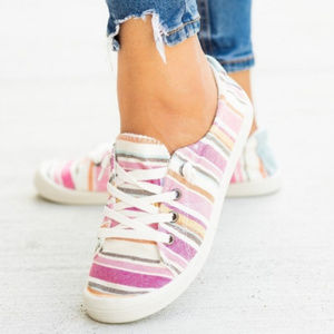 LAST PAIR!! Size 7.5 Striped Sneakers